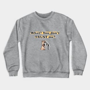 Dog - What? You don't TRUST me? Crewneck Sweatshirt